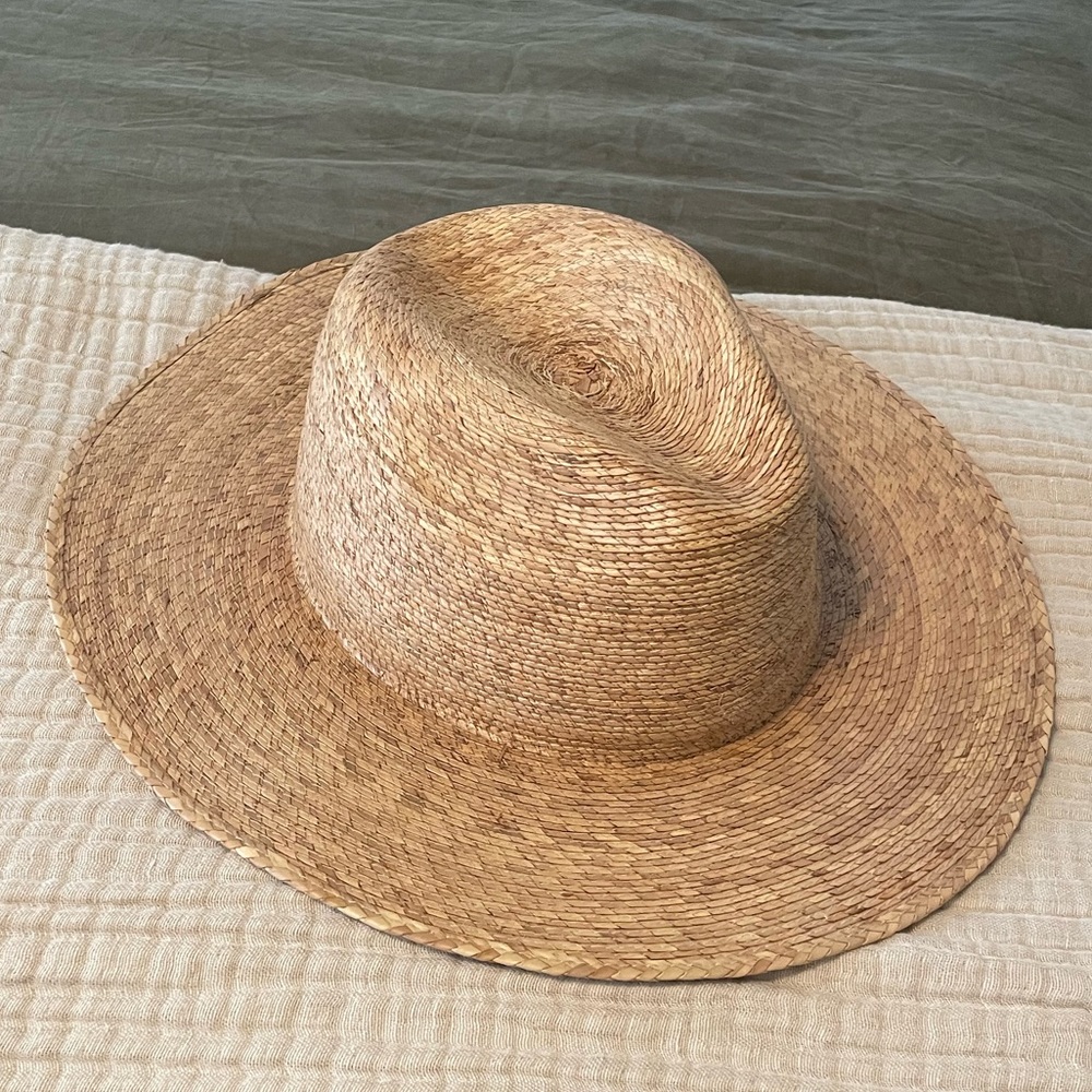 Lack Of Color Natural Straw Fedora Hat - Picture 2 of 3